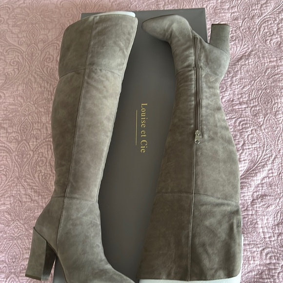 Louise et Cie Shoes - NEW! Louise et Cie Veron Gravel Luxe Suede Over-the-knee Boots